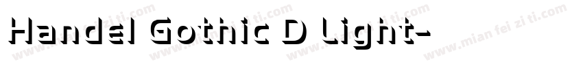 Handel Gothic D Light字体转换